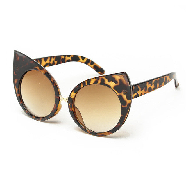 ROYAL GIRL New Fashion Exaggeration Cat Eye Sunglasses Women Vintage Brand Designer Metal Frame Glasses ss443