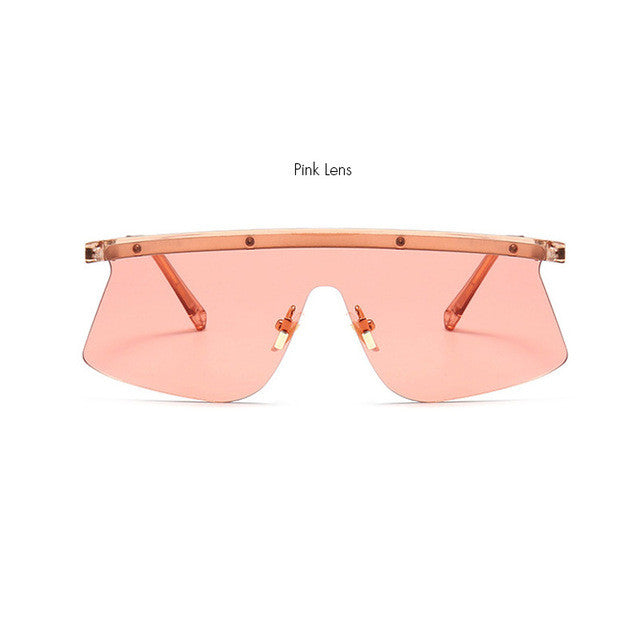 ROYAL GIRL Brand Designer Women Sunglasses Retro Flat Top Rimless Unique Sun glasses Men ss183