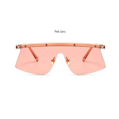 ROYAL GIRL Brand Designer Women Sunglasses Retro Flat Top Rimless Unique Sun glasses Men ss183