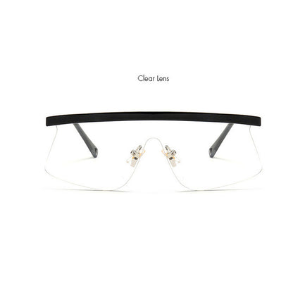 ROYAL GIRL Brand Designer Women Sunglasses Retro Flat Top Rimless Unique Sun glasses Men ss183