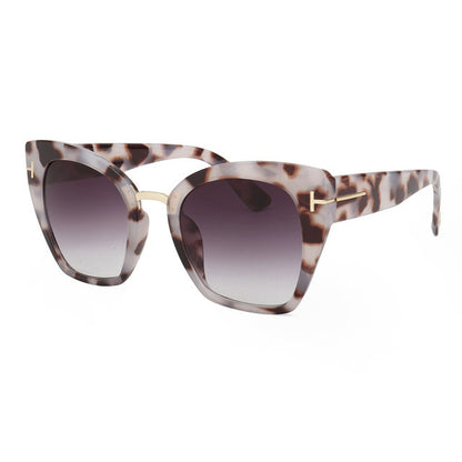 ROYAL GIRL Fashion Cat Eye Sunglasses Women Classic Brand Designer Female Gradient Flat Panel Lens Big Oculos ss191