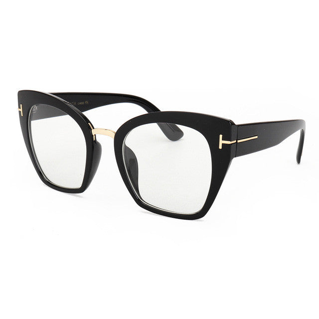 ROYAL GIRL Fashion Cat Eye Sunglasses Women Classic Brand Designer Female Gradient Flat Panel Lens Big Oculos ss191