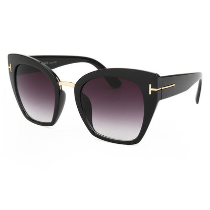 ROYAL GIRL Fashion Cat Eye Sunglasses Women Classic Brand Designer Female Gradient Flat Panel Lens Big Oculos ss191