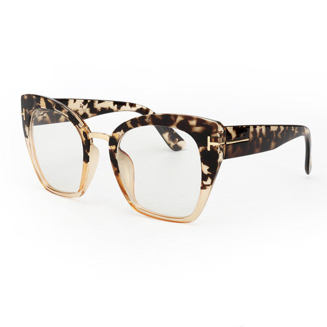 ROYAL GIRL Fashion Cat Eye Sunglasses Women Classic Brand Designer Female Gradient Flat Panel Lens Big Oculos ss191