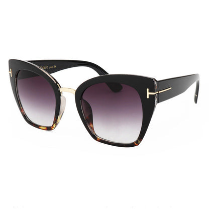 ROYAL GIRL Fashion Cat Eye Sunglasses Women Classic Brand Designer Female Gradient Flat Panel Lens Big Oculos ss191