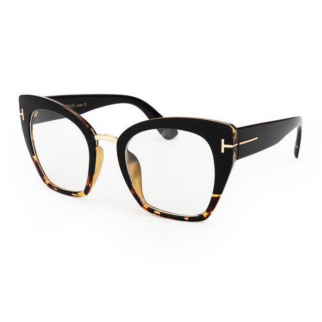 ROYAL GIRL Fashion Cat Eye Sunglasses Women Classic Brand Designer Female Gradient Flat Panel Lens Big Oculos ss191