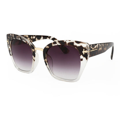 ROYAL GIRL Fashion Cat Eye Sunglasses Women Classic Brand Designer Female Gradient Flat Panel Lens Big Oculos ss191