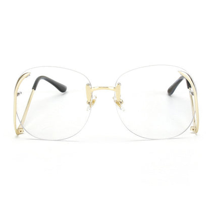 ROYAL GIRL 2017 new Sunglasses Women Retro Designer Rimless Frame Gradient Lens Bent legs Glasses UV 400 lens #ss119