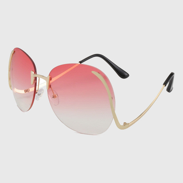 ROYAL GIRL 2017 NEW Unique Eyeglasses Women Rimless frames glasses Oversized ss380