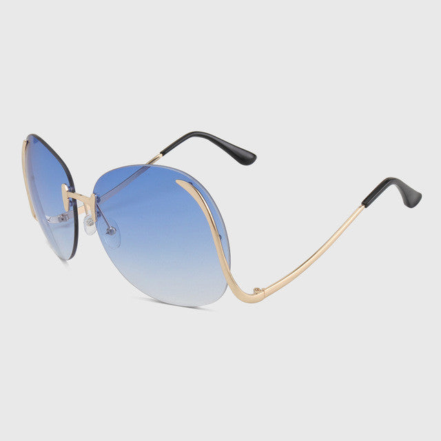 ROYAL GIRL 2017 NEW Unique Eyeglasses Women Rimless frames glasses Oversized ss380