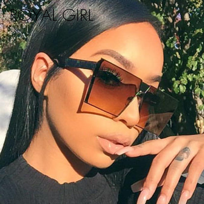 ROYAL GIRL 2017 New Color Women Sunglasses Unique Oversize Shield Glasses  ss953