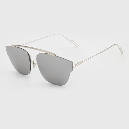 ROYAL GIRL High Quality Metal Frame Fashion Cat Eye Sunglasses Women Brand Designer Vintage Men Sun Glasses Oculos ss288