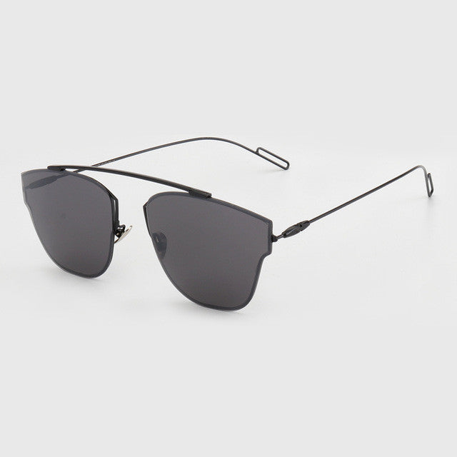 ROYAL GIRL High Quality Metal Frame Fashion Cat Eye Sunglasses Women Brand Designer Vintage Men Sun Glasses Oculos ss288