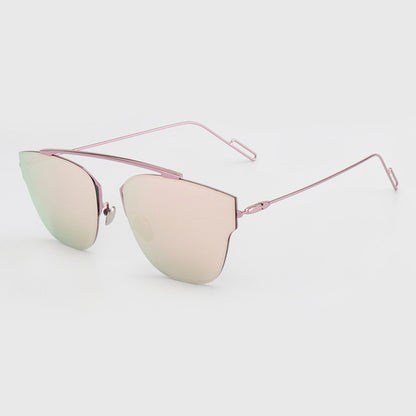ROYAL GIRL High Quality Metal Frame Fashion Cat Eye Sunglasses Women Brand Designer Vintage Men Sun Glasses Oculos ss288