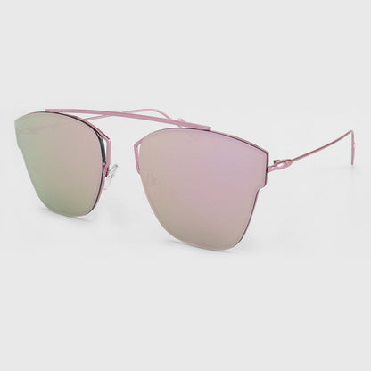 ROYAL GIRL High Quality Metal Frame Fashion Cat Eye Sunglasses Women Brand Designer Vintage Men Sun Glasses Oculos ss288