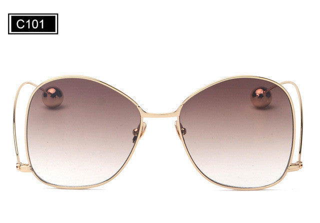 ROYAL GIRL Fashion Personality Women Curved Leg Sunglasses Vintage Round Metal Frame Women Men Glasses UV400 Protection ss908