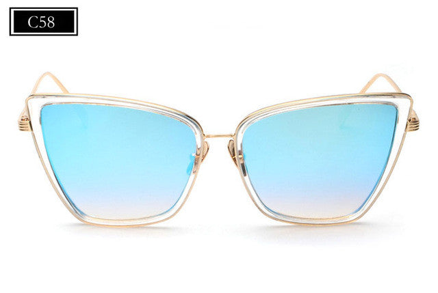 ROYAL GIRL New Fashion Women Cat Eye Sunglasses Luxury Brand Designer Alloy