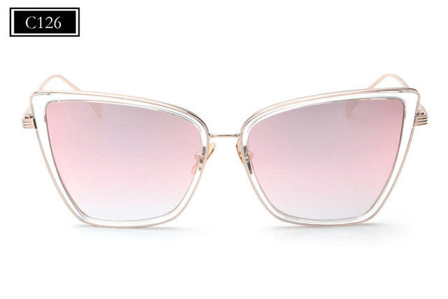 ROYAL GIRL New Fashion Women Cat Eye Sunglasses Luxury Brand Designer Alloy