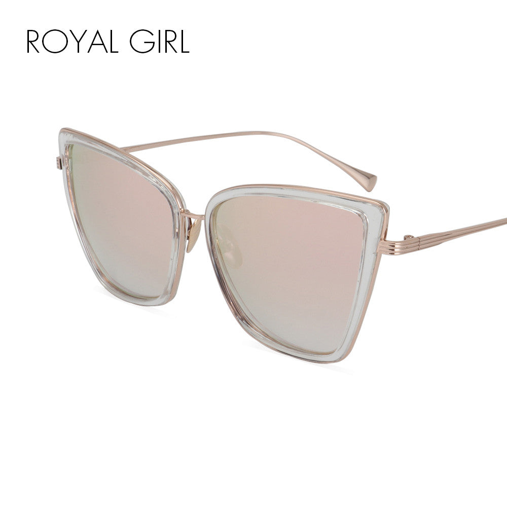 ROYAL GIRL New Fashion Women Cat Eye Sunglasses Luxury Brand Designer Alloy