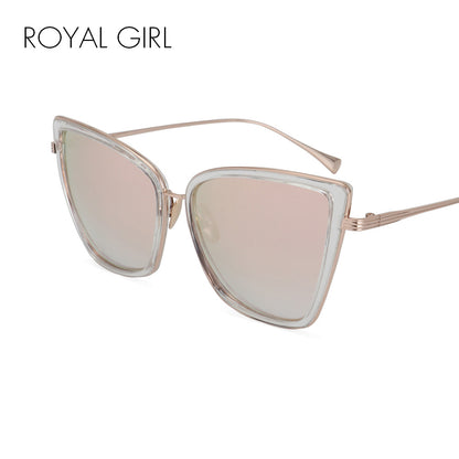ROYAL GIRL New Fashion Women Cat Eye Sunglasses Luxury Brand Designer Alloy