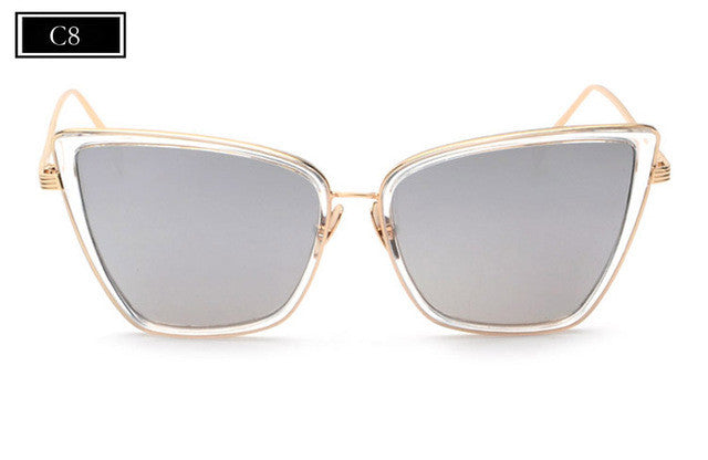 ROYAL GIRL New Fashion Women Cat Eye Sunglasses Luxury Brand Designer Alloy