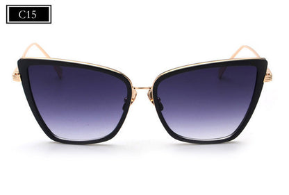 ROYAL GIRL New Fashion Women Cat Eye Sunglasses Luxury Brand Designer Alloy
