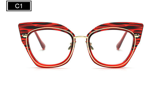 ROYAL GIRL Fashion Women Cat's Eye Glasses Brand Designer Frames Women Eyeglasses Frames High Quality Clear Lens 6 Color SS935