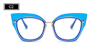 ROYAL GIRL Fashion Women Cat's Eye Glasses Brand Designer Frames Women Eyeglasses Frames High Quality Clear Lens 6 Color SS935