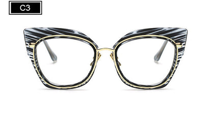 ROYAL GIRL Fashion Women Cat's Eye Glasses Brand Designer Frames Women Eyeglasses Frames High Quality Clear Lens 6 Color SS935