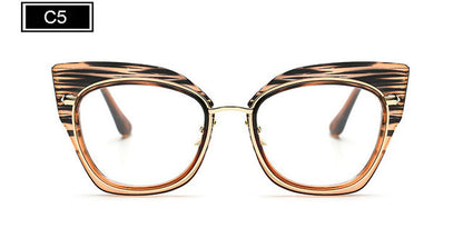 ROYAL GIRL Fashion Women Cat's Eye Glasses Brand Designer Frames Women Eyeglasses Frames High Quality Clear Lens 6 Color SS935