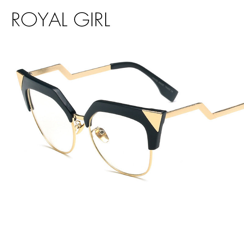 ROYAL GIRL New Cat Eye Eyeglasses Frames Retro Optical Frames Clear lens Spectacle SS381