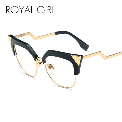 ROYAL GIRL New Cat Eye Eyeglasses Frames Retro Optical Frames Clear lens Spectacle SS381