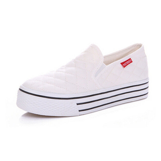 Renben Women Loafers Casual Flats Shoes Round Toe Fashion Platform  Loafer Shoes Autumn Comfort