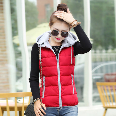 2016 autumn winter design down cotton-padded short jacket vest women's