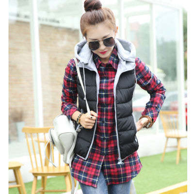 2016 autumn winter design down cotton-padded short jacket vest women's - Shopy Max