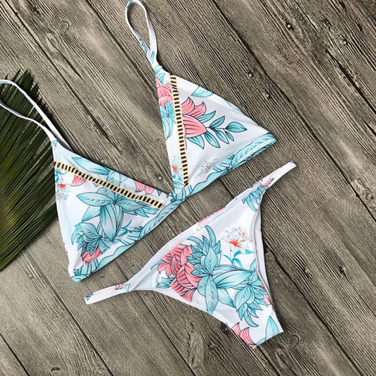 Beachwear 2017 New Swimming suit for women Brazilian Bikini set Print Swimwear