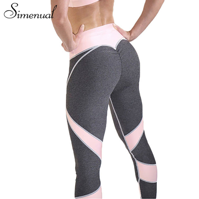 Simenual 2017 Hot sale patchwork heart hip leggings sportswear for women