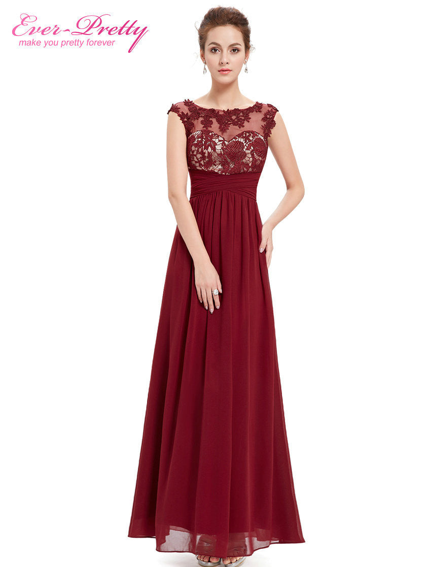Fashion Women's Long Elegant Maxi Lacy Black Evening Dress Vestido HE08441BK - Shopy Max