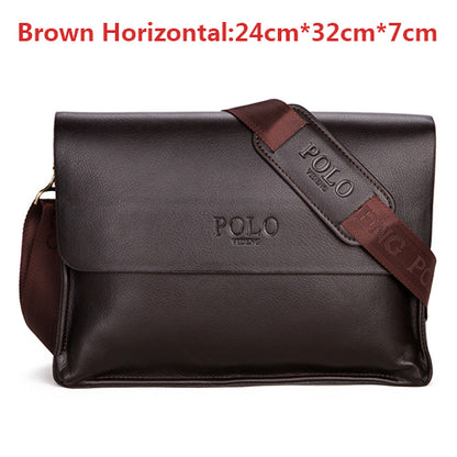 VIDENG POLO Famous Brand Leather Men Bag Casual Business Leather