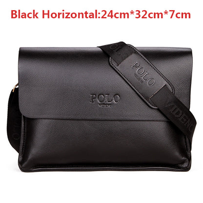 VIDENG POLO Famous Brand Leather Men Bag Casual Business Leather