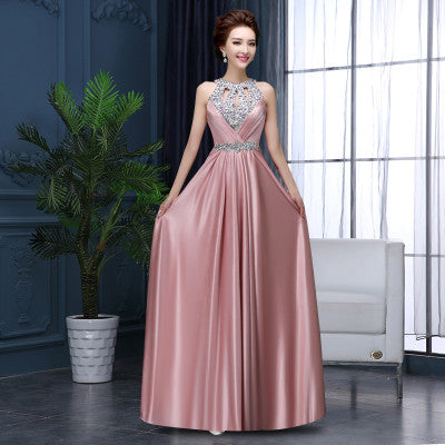 Evening Dress 2016 Free Shipping Floor-length Satin Sexy Formal Prom Party Gowns - Shopy Max