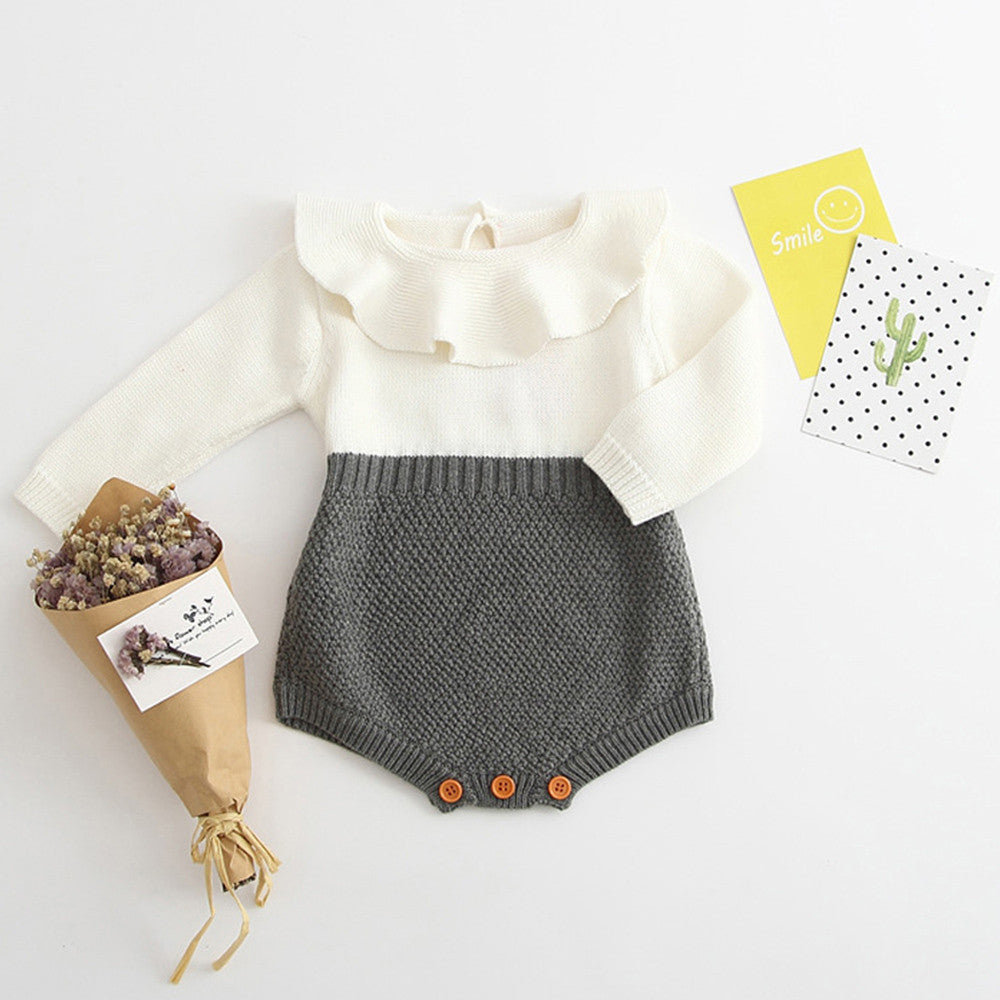Kids Girls Romper long sleeve Baby Knitted Sweater Winter Princess