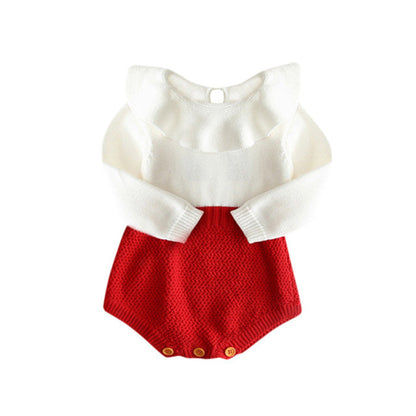 Kids Girls Romper long sleeve Baby Knitted Sweater Winter Princess