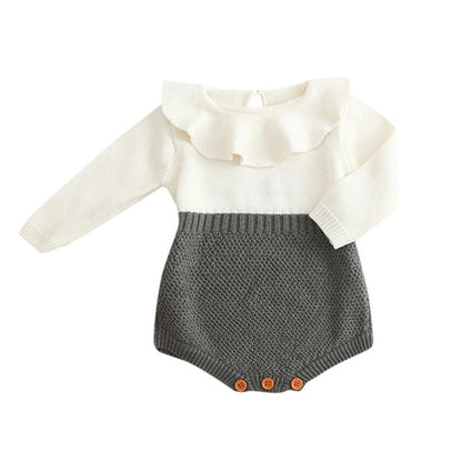 Kids Girls Romper long sleeve Baby Knitted Sweater Winter Princess
