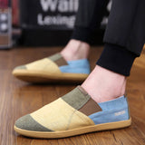 Weweya Brand Patchwork Mens Casual Shoes Canvas Fashion Denim Shoes Men Summer Soft Moccasins for Men Espadrilles Shoes Men