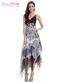 Evening Dresses Ever Pretty EP6212BWH Sexy Black and White Lace - Shopy Max