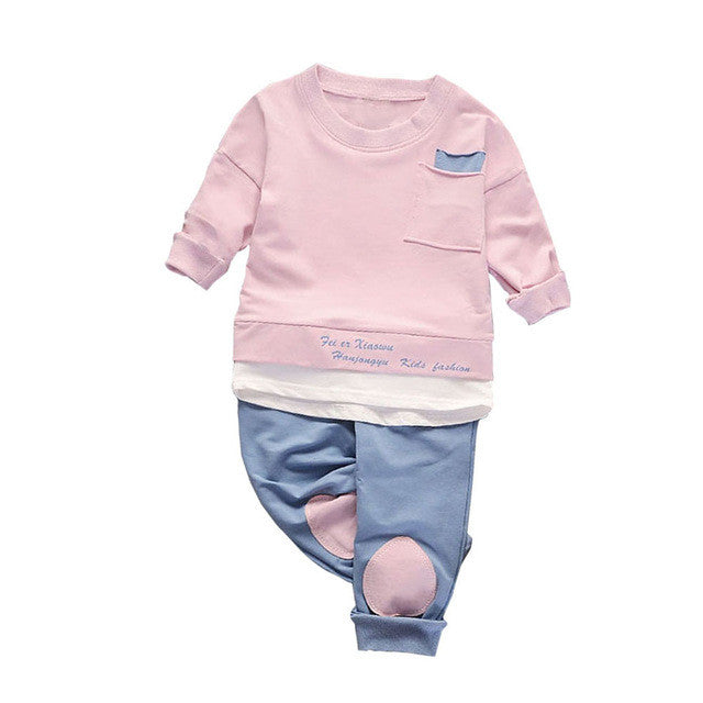 2PC Toddler Baby Boys Clothes Outfit Infant Boy Kids Shirt Tops+Pants Casual Clothing 2017 Autumn Children Clothing For 6-24M
