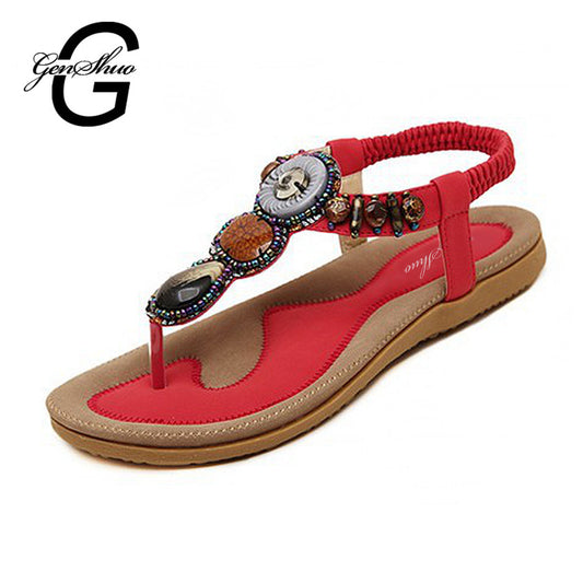 Woman 2016 New Summer Flat Sandals Ladies Summer Bohemia Beach Flip Flops Shoes