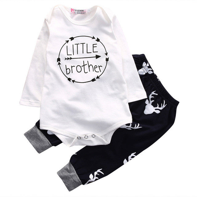 newborn baby boys girls clothing 2pcs sets Baby Girl Boy Clothes Romper Top T-shirt+Pants Leggings 2pcs Outfits Set