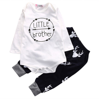 newborn baby boys girls clothing 2pcs sets Baby Girl Boy Clothes Romper Top T-shirt+Pants Leggings 2pcs Outfits Set